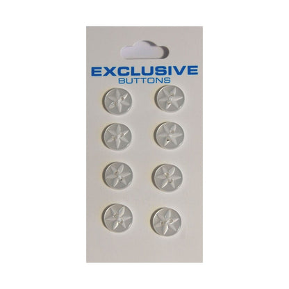 Module Buttons Module Carded Buttons: Code B: Size 10mm: Pack of 8  - The Sewing Studio