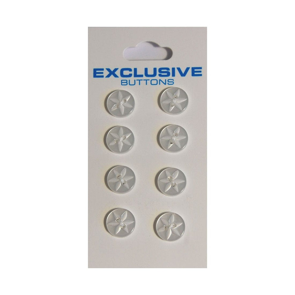 Module Buttons Module Carded Buttons: Code B: Size 10mm: Pack of 8  - The Sewing Studio