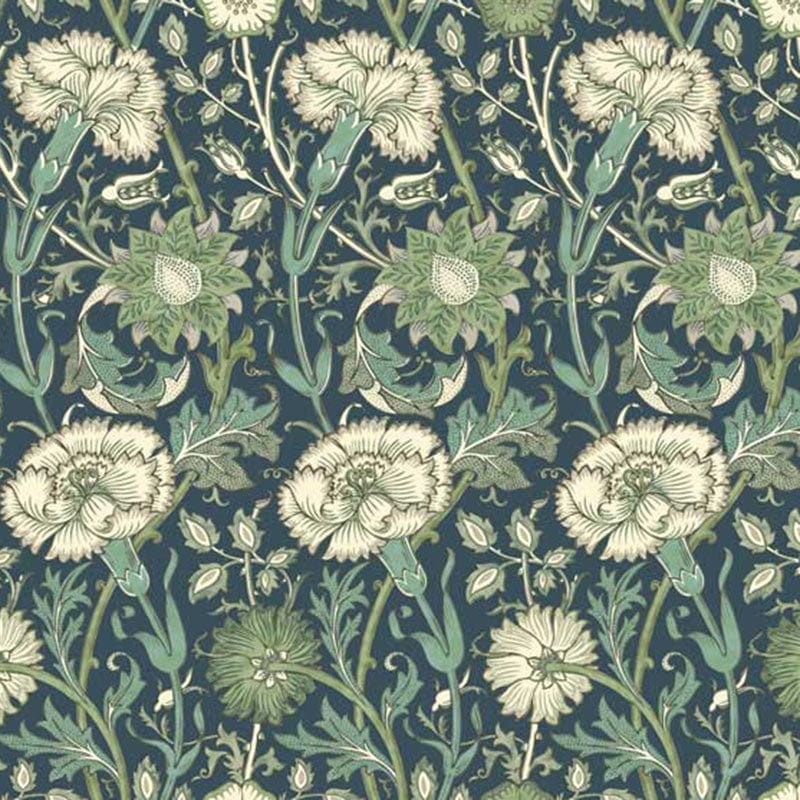 Morris and Co Thameside Fabric Marine PWWM076