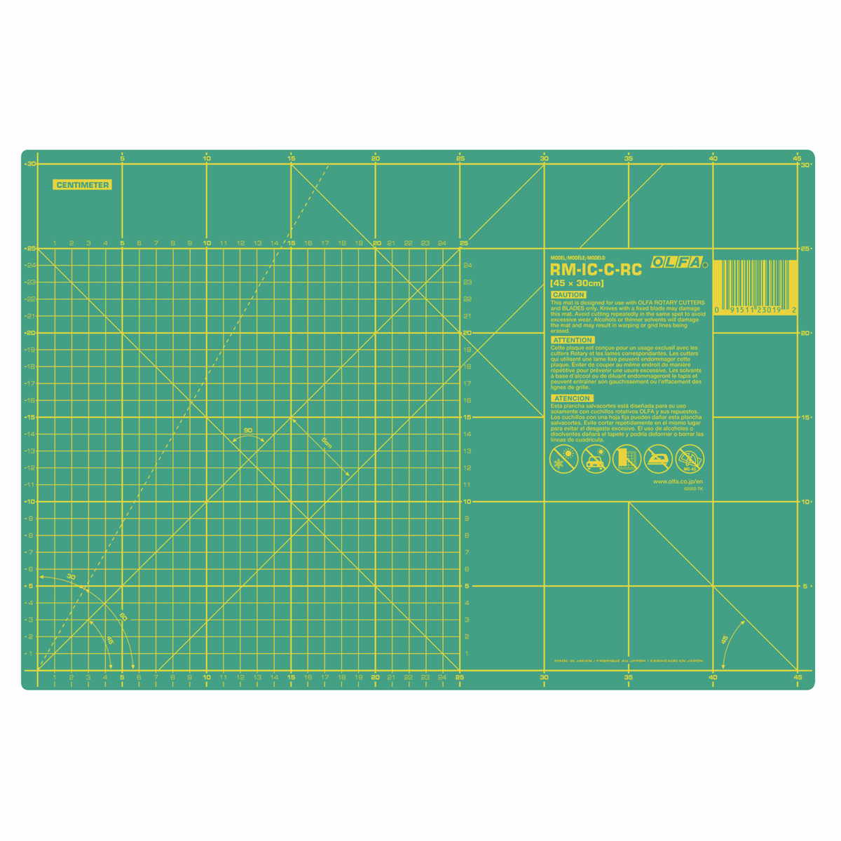 Olfa Cutting Mats Olfa Cutting Mat : 17 inches  x 11 Inches  - The Sewing Studio