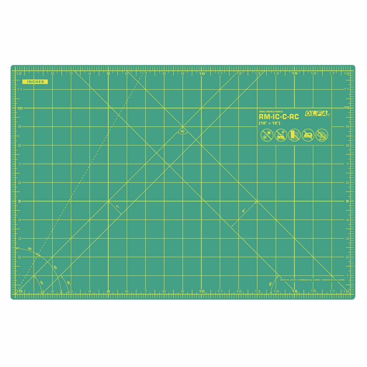 Olfa Cutting Mats Olfa Cutting Mat : 17 inches  x 11 Inches  - The Sewing Studio