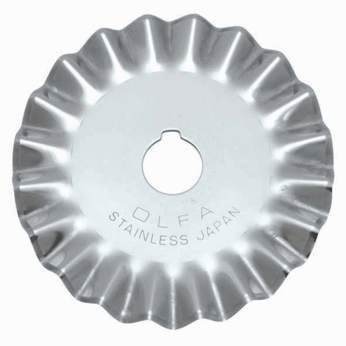 Olfa Rotary Cutters 45mm Olfa replacement rotary cutter blade: Pinking  - The Sewing Studio