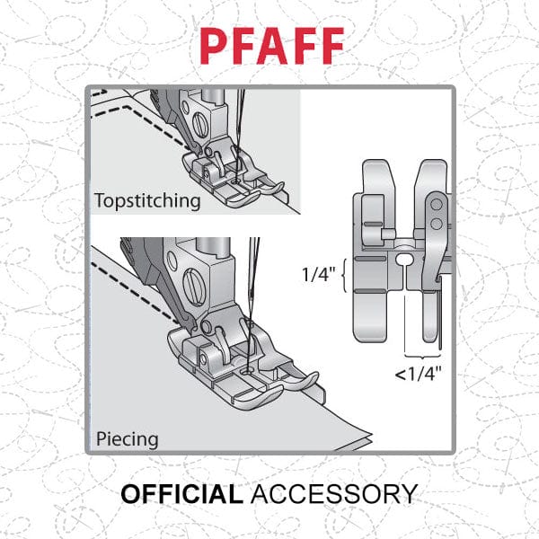 Pfaff Perfect 1/4 Inch Foot With Guide For Idt System 821063096