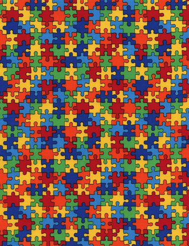 Puzzle Pieces Patchwork/Childrens Fabric