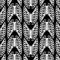 Scaredy Cat Fabric Rib Bones Black PWRH035