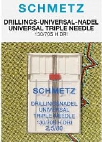 Schmetz Machine Needles Schmetz Sewing Machine Needle Universal Triple 2.5mm Size 80  - The Sewing Studio for sale UK - The Sewing Studio