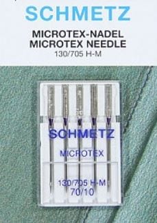 Schmetz Machine Needles Schmetz Sewing Machine Needles Microtex Size 70/10 Pack of 5  - The Sewing Studio