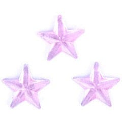 Acrylic Stones: Glue-On: Star: 6mm: Pink: Pack of 35