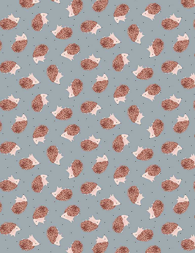 Livin'on The Hedge Fabric Hedgehogs