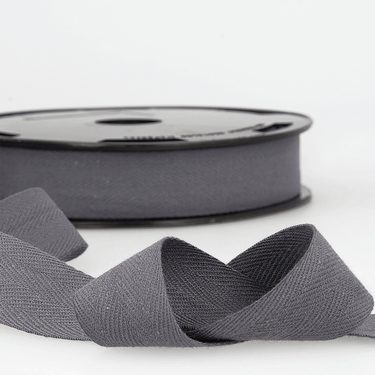 Stephanoise Tape Twill Tape Cotton: 25mm Wide: Grey Black: Price Per Metre  - The Sewing Studio for sale UK - The Sewing Studio