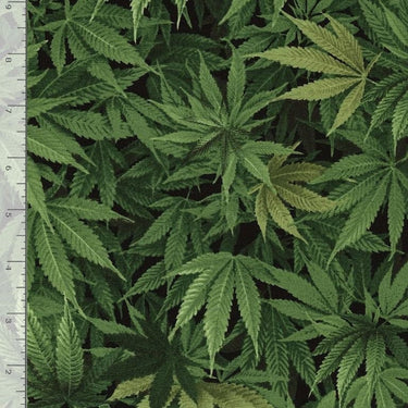 Timeless Treasures Fabric Cannabis Leaf Fabric  - The Sewing Studio for sale UK - The Sewing Studio