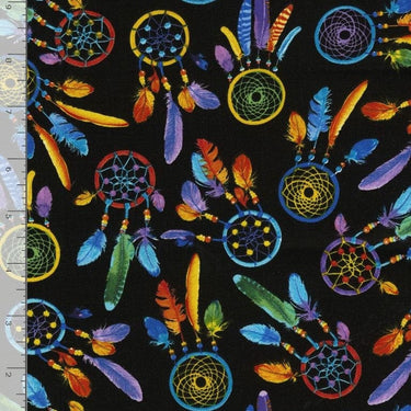 Timeless Treasures Fabric Southwest Dreamcatchers Bright  - The Sewing Studio for sale UK - The Sewing Studio