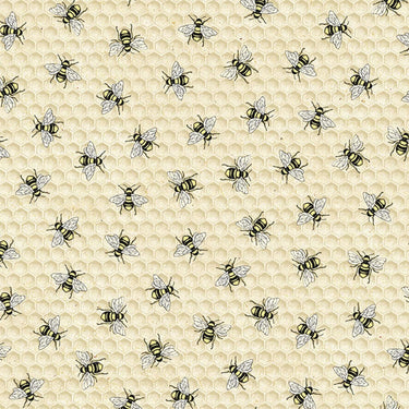 Timeless Treasures Fabric Timeless Treasures Bees Natural Fabric  - The Sewing Studio for sale UK - The Sewing Studio