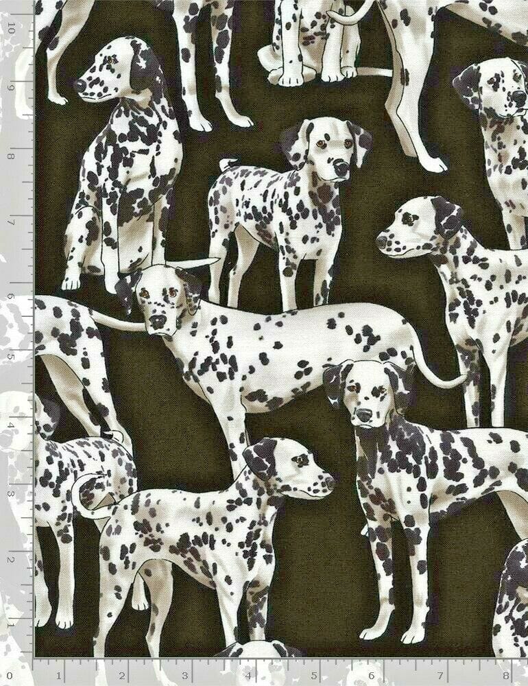 Timeless Treasures Fabric Timeless Treasures Fabric Dalmatians Black  - The Sewing Studio