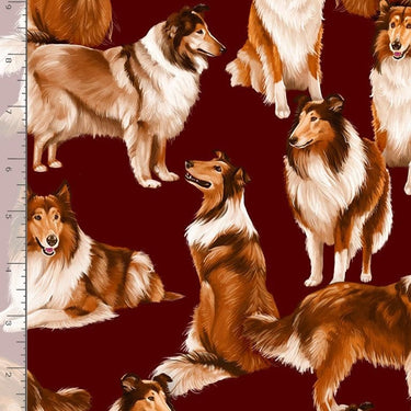 Timeless Treasures Fabric Timeless Treasures Fabric Realistic Collies  - The Sewing Studio for sale UK - The Sewing Studio