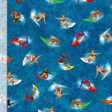 Timeless Treasures Fabric Timeless Treasures Fabric Surfers  - The Sewing Studio for sale UK - The Sewing Studio