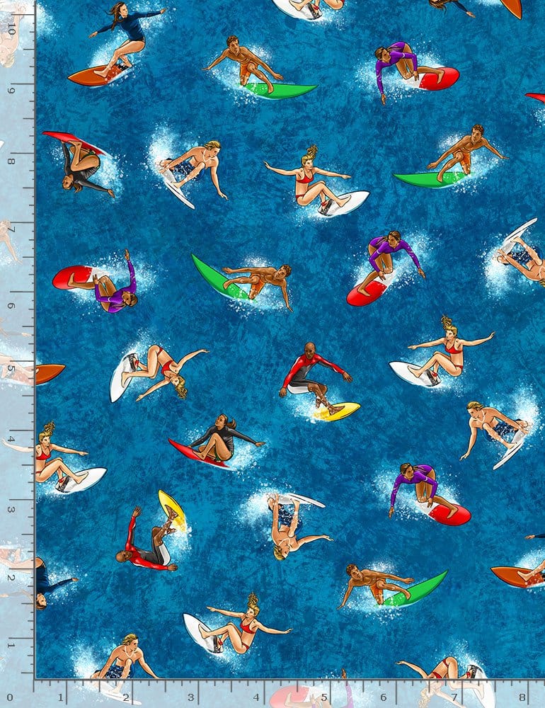 Timeless Treasures Fabric Timeless Treasures Fabric Surfers  - The Sewing Studio