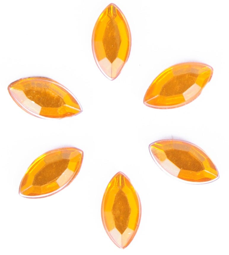 Trimits Beads Sequins Accessories Acrylic Stones: Glue-On: Oval: 4 x 8mm: Gold: Pack of 30  - The Sewing Studio