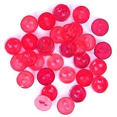 Trimits Buttons Mini Round Craft Buttons Transparent Red: 1.5g Pack  - The Sewing Studio