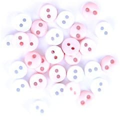 Trimits Buttons Mini Round Craft Buttons White: 2g pack  - The Sewing Studio