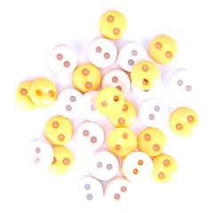 Trimits Buttons Mini Round Craft Buttons Yellow: 2g pack  - The Sewing Studio