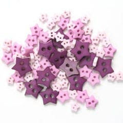 Trimits Buttons Mini Star Craft Buttons Lilac: 2.5g pack  - The Sewing Studio for sale UK - The Sewing Studio