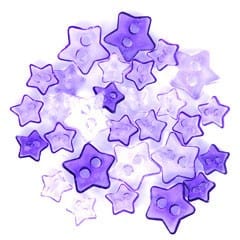 Trimits Buttons Mini Stars Craft Buttons Transparent Lilac: 1.5g Pack  - The Sewing Studio for sale UK - The Sewing Studio