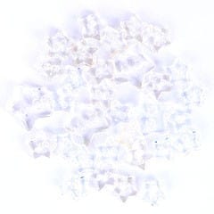 Trimits Buttons Mini Stars Craft Buttons Transparent White: 1.5g Pack  - The Sewing Studio