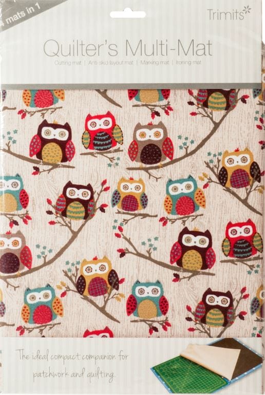 Trimits Cutting Mats Quilters Multi-Mat: A4 (30 x 24cm): Owl Hoot Design  - The Sewing Studio