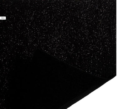 Trimits Felt Glitter Felt Fabric Sheet Black 23cm x30cm  - The Sewing Studio for sale UK - The Sewing Studio