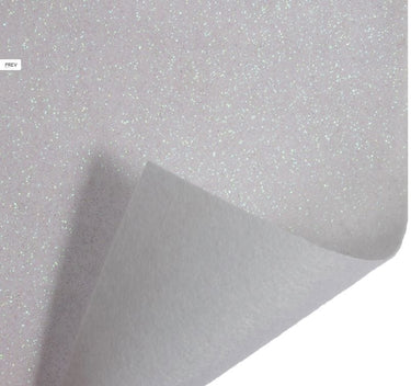 Trimits Felt Glitter Felt Fabric Sheet White 23cm x 30cm  - The Sewing Studio for sale UK - The Sewing Studio