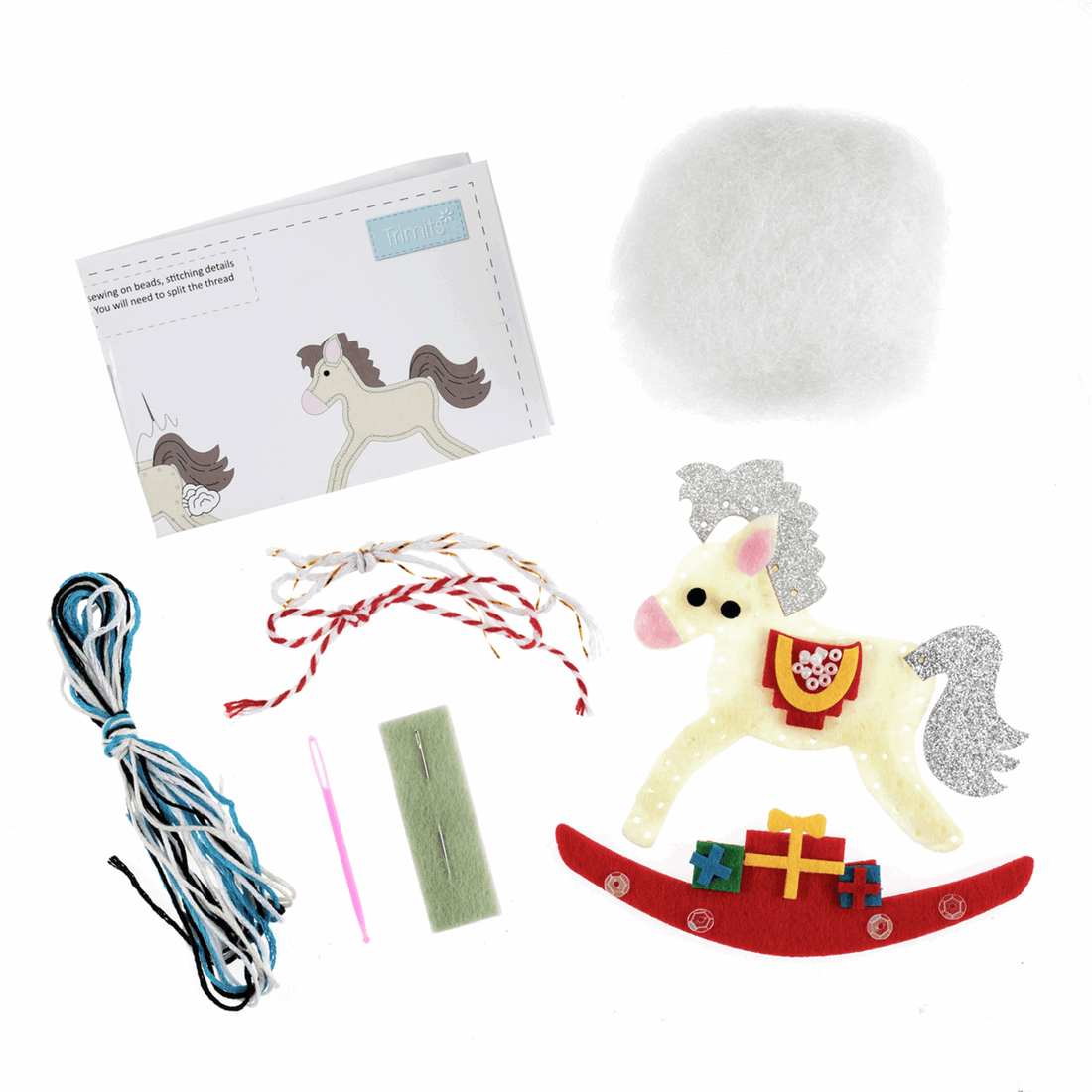 Trimits Felting Kits Felt Kit Christmas Rocking Horse  - The Sewing Studio