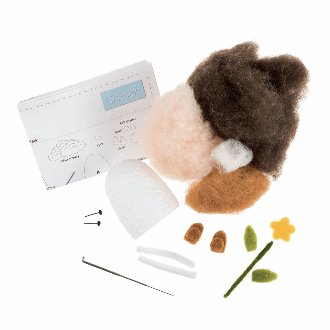 Trimits Needle Felting Kits Needle Felting Kit Hedgehog  - The Sewing Studio