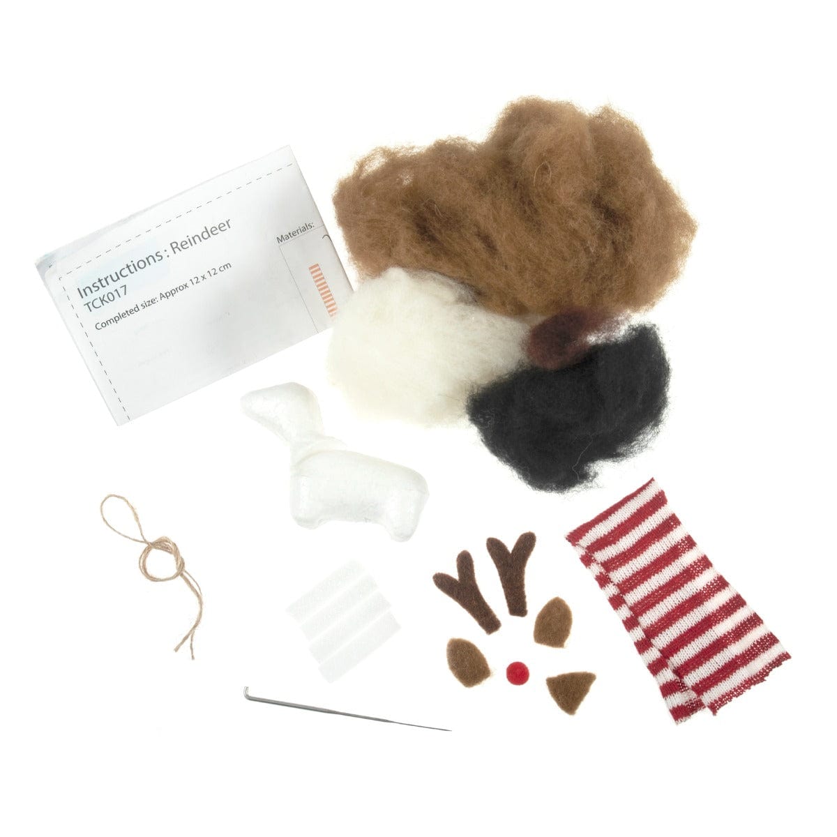 Trimits Needle Felting Kits Needle Felting Kit Reindeer With Scarf  - The Sewing Studio