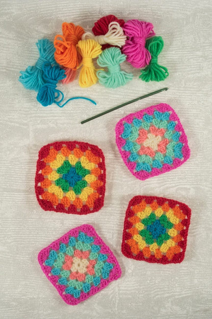 Trimits Sewing Kits My First Crochet Kit Granny Squares  - The Sewing Studio