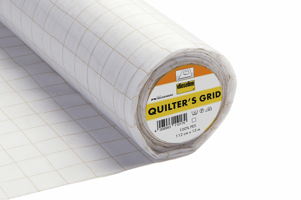 Vilene Interfacing Quilter's Grid One Inch Square: Iron-on Interlining (White): Price Per 1/4 Metre  - The Sewing Studio