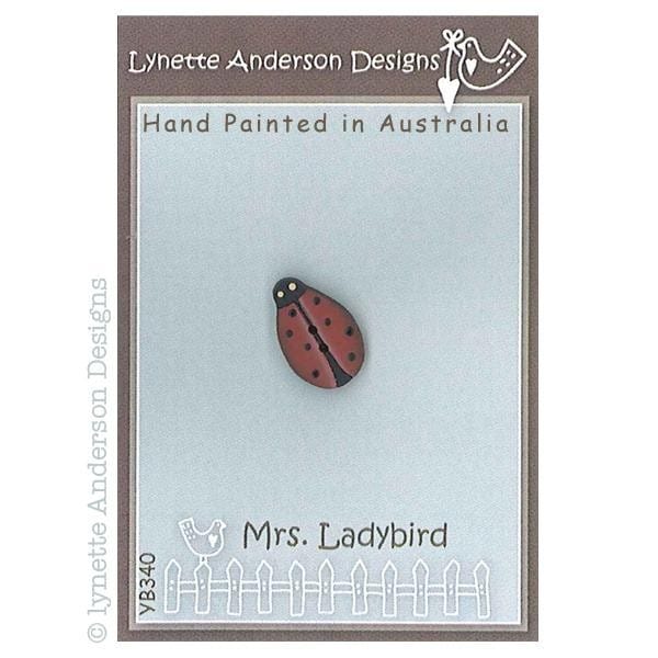 Lynette Anderson Designs Mrs Ladybird Button