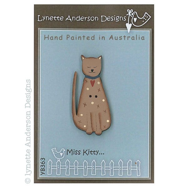 Lynette Anderson Designs Miss Kitty Button